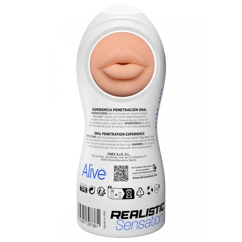 ALIVE – MASTURBADEUR MÂLE MAXI FLEX TAILLE ORAL L