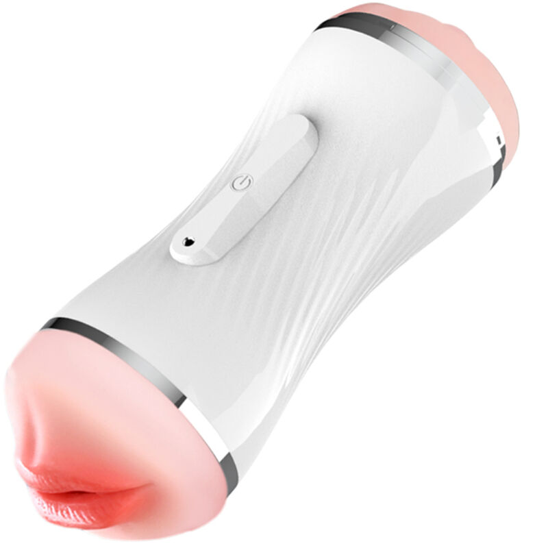 ARMONY – MASTURBATEUR DOUBLE VIBRATEUR VAGIN ET BOUCHE BLANC