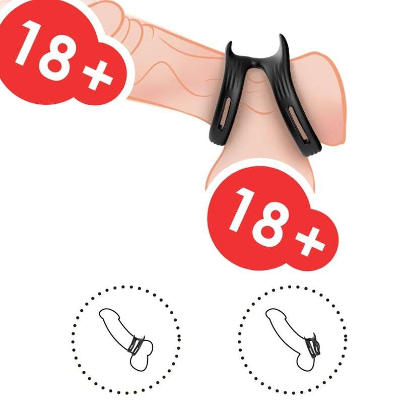 ARMONY – BAGUE DOUBLE ÉLASTIQUE DUALRING NOIR