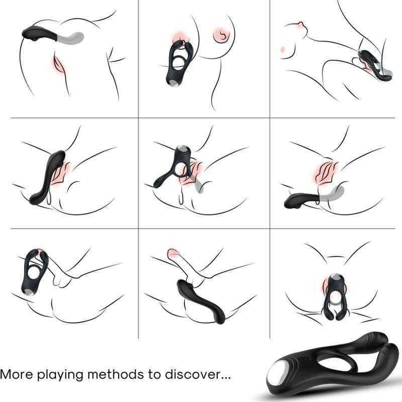 ARMONY – JOUET À ANNEAU VIBRATEUR DOUBLE VEYRON POUR COUPLES NOIR
