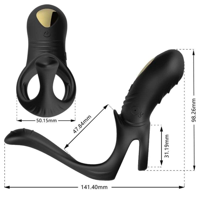 ARMONY – JOY JUMPER RING VIBRATEUR POUR COUPLES  TÉLÉCOMMANDE ANAL PLUG NOIR