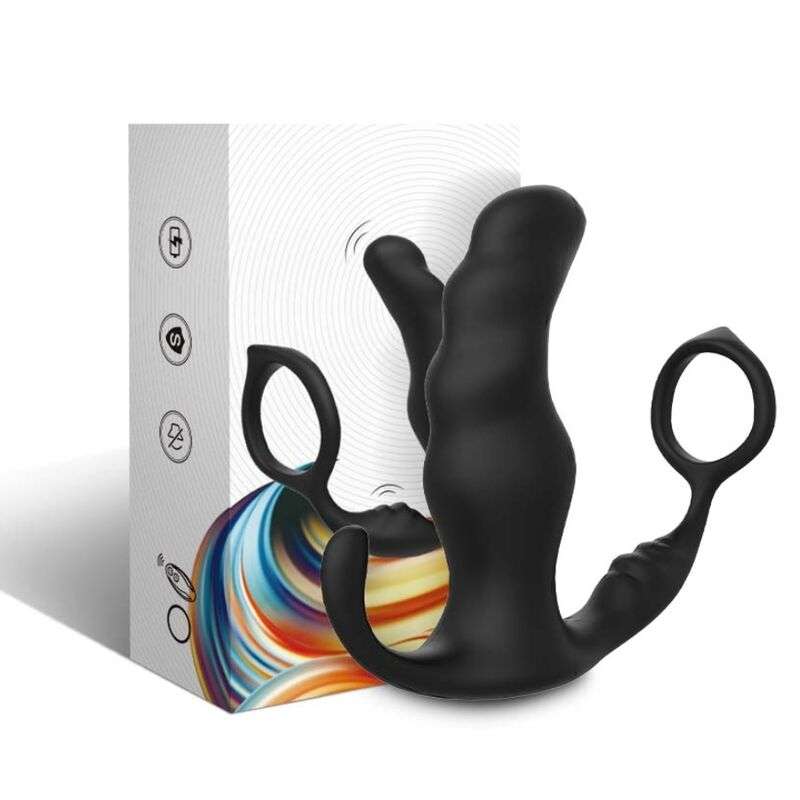 ARMONY – KNIGHT VIBRATEUR ANAL PROSTATE  ANNEAU TÉLÉCOMMANDE NOIR