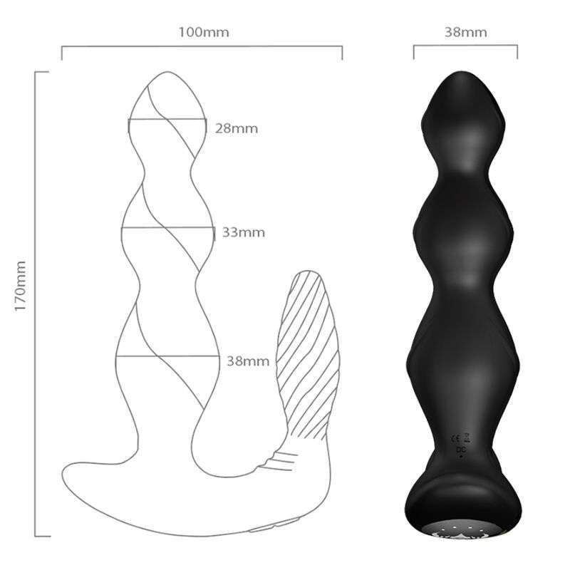 ARMONY – MANFUN VIBRATEUR  STIMULATEUR ANAL PLUG TÉLÉCOMMANDE NOIR