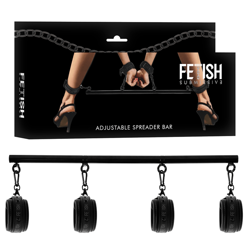 FETISH SUBMISSIVE BONDAGE – BARRE SÉPARATEUR RÉGLABLE 4 PIÈCES