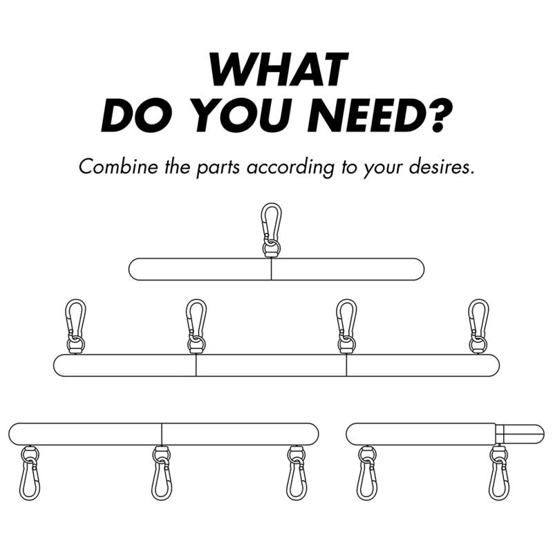 FETISH SUBMISSIVE BONDAGE – BARRE SÉPARATEUR RÉGLABLE 4 PIÈCES