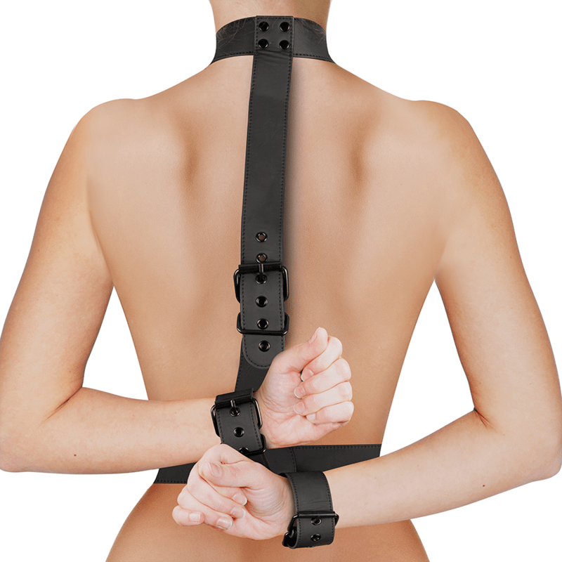 FETISH SUBMISSIVE BONDAGE – ENSEMBLE DE RETENUE CORPS COL ET POIGNETS