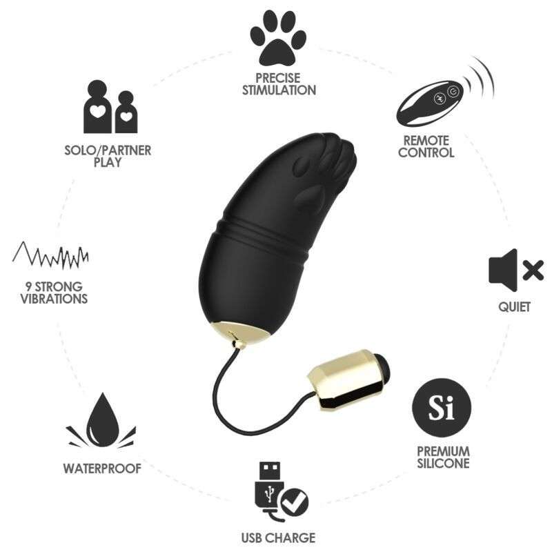 ARMONY – VIBRATEUR KITTY EGG TÉLÉCOMMANDE G-SPOT NOIR