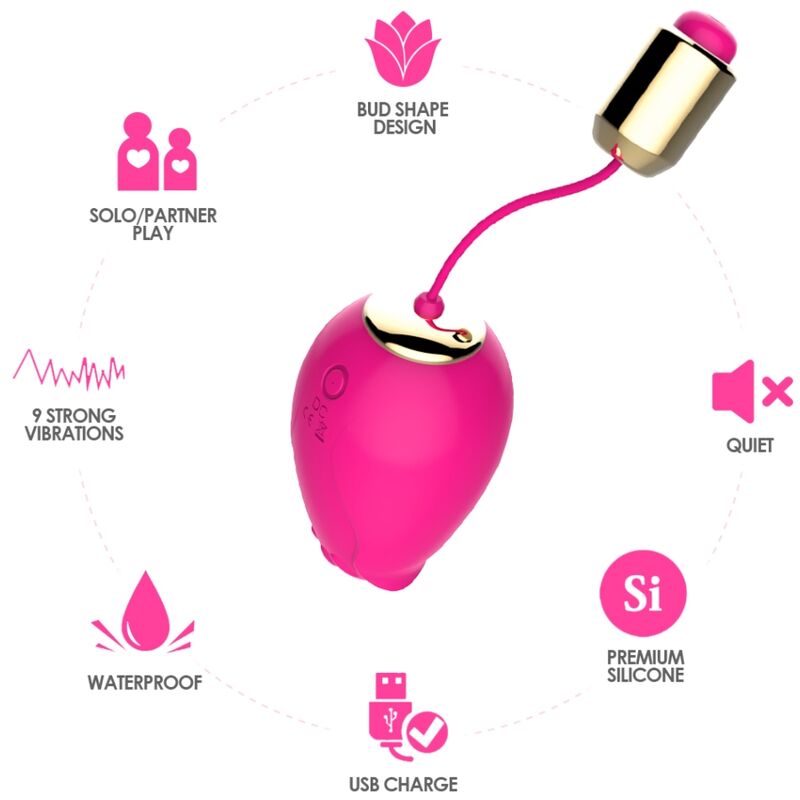 ARMONY – VIBRATEUR MANDALA EGG TÉLÉCOMMANDE G-SPOT FUCHSIA