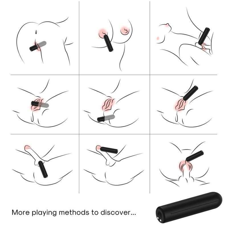 ARMONY – WARHEAD VIBRATOR BULLET TÉLÉCOMMANDE NOIR 2 CM X 8.8 CM