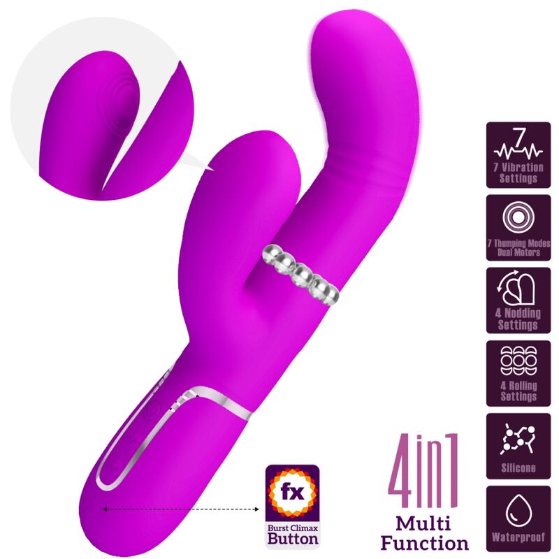 PRETTY LOVE – VIBRATEUR MULTIFONCTION G-SPOT FUCHSIA
