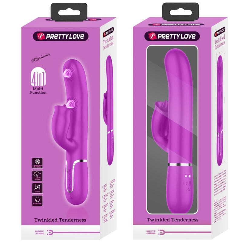 PRETTY LOVE – VIBRATEUR LAPIN À LÉCHER FUCHSIA