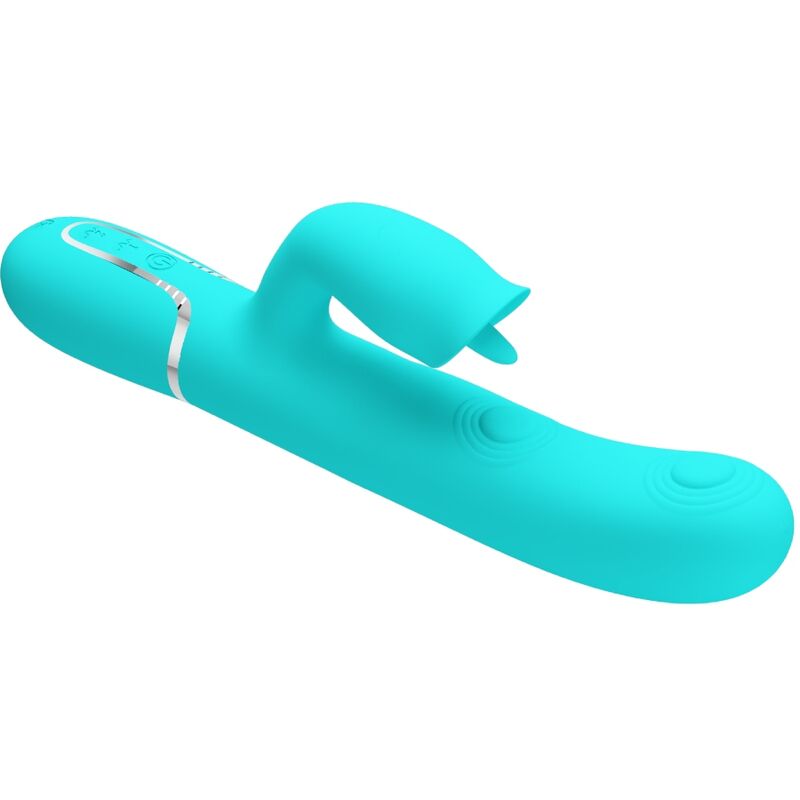 PRETTY LOVE – VIBRATEUR LAPIN À LÉCHER VERT AQUA