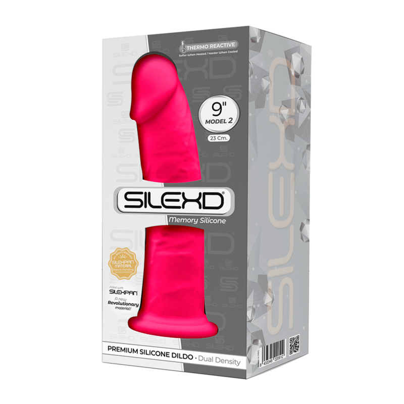 SILEXD – MODÈLE 2 PÉNIS RÉALISTE PREMIUM SILEXPAN SILICONE FUCHSIA 23 CM