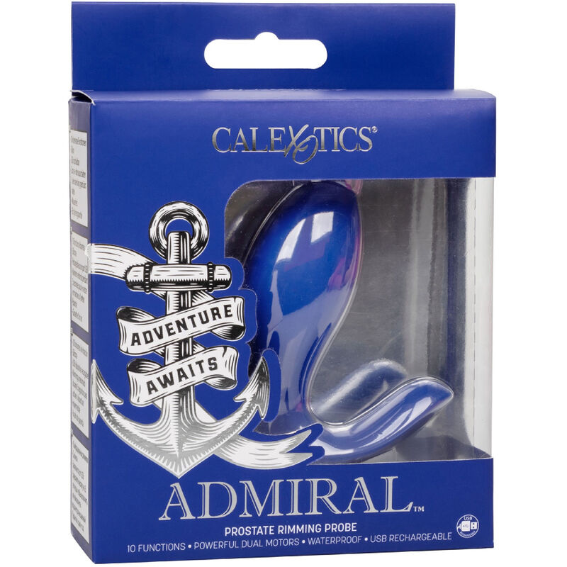 CALEXOTICS – ADMIRAL STIMULATEUR ET VIBRATEUR DE PROSTATE RIMMING BLEU