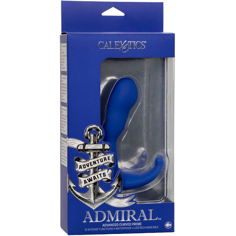CALEXOTICS – ADMIRAL STIMULATEUR  VIBRATEUR ANAL COURBÉ BLEU