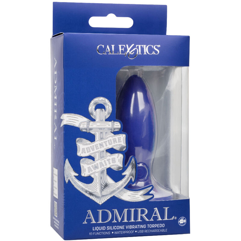 CALEXOTICS – ADMIRAL VIBRATEUR ANAL PLUG TORPEDO BLEU
