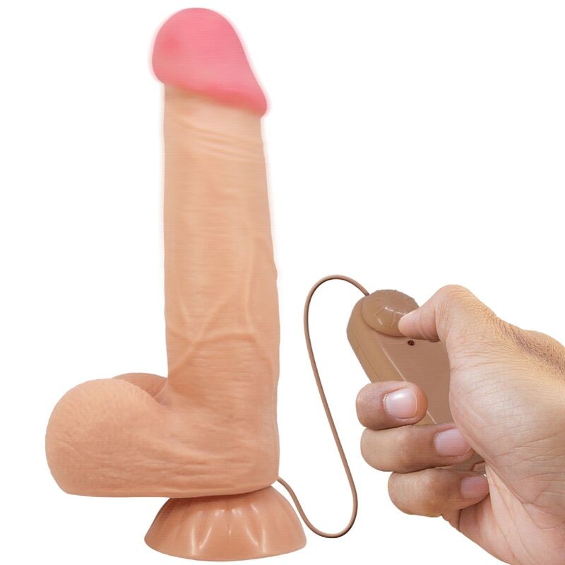 PRETTY LOVE – SÉRIE SLIDING SKIN GODE RÉALISTE AVEC VENTOUSE SLIDING SKIN TÉLÉCOMMANDE FLESH 21,8 CM