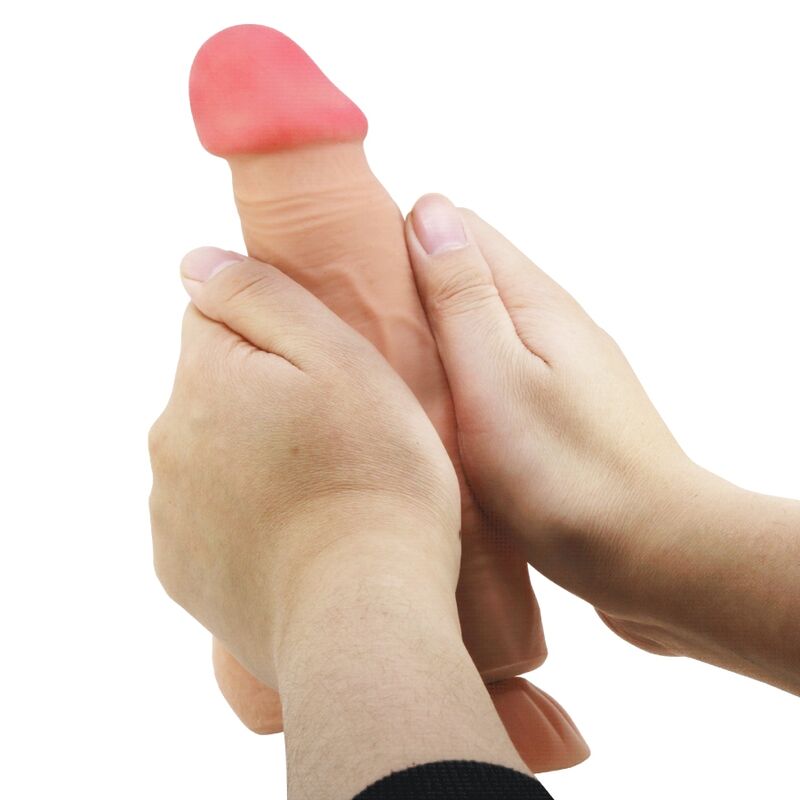 PRETTY LOVE – SÉRIE SLIDING SKIN GODE RÉALISTE AVEC VENTOUSE SLIDING SKIN TÉLÉCOMMANDE FLESH 21,8 CM