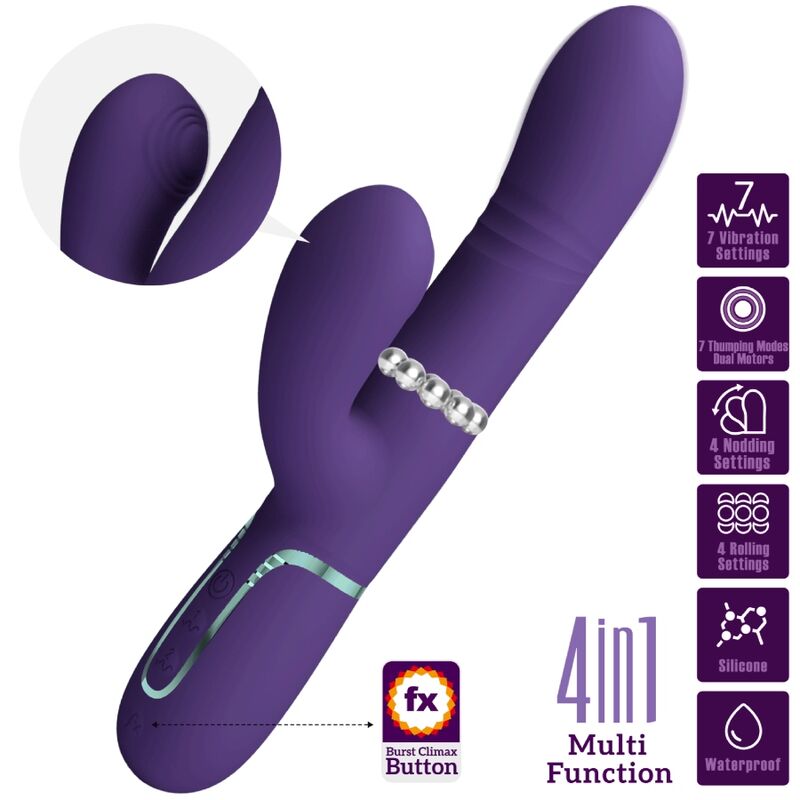 PRETTY LOVE – VIBRATEUR MULTIFONCTION G-SPOT VIOLET