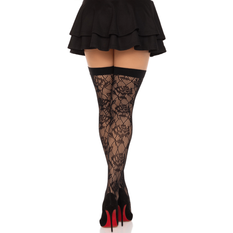 LEG AVENUE – STOCKS NET DE ROSES SAUVAGES NOIR