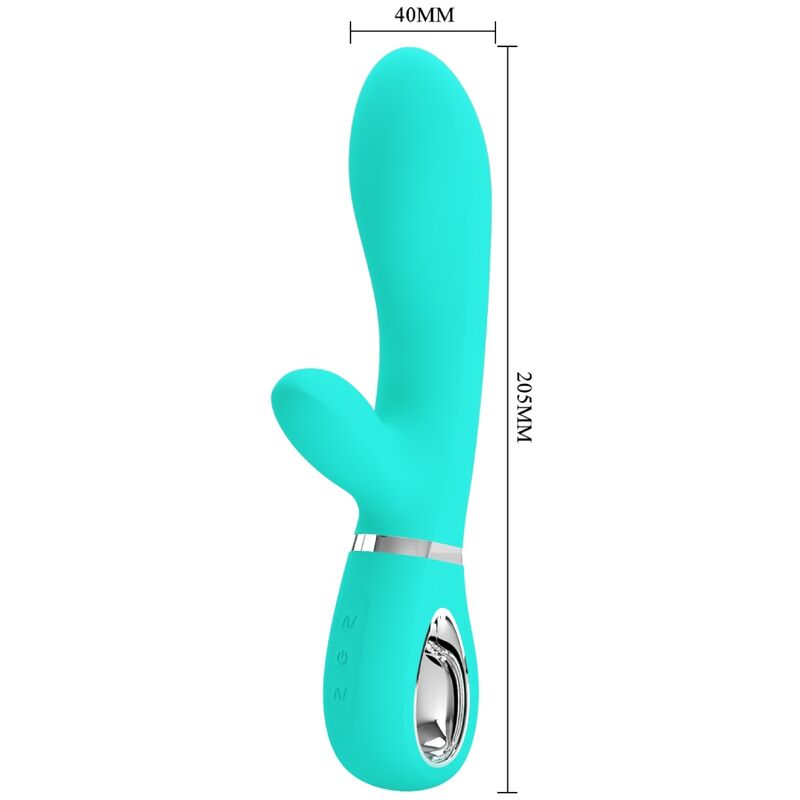 PRETTY LOVE – VIBRATEUR MULTIFONCTION G-SPOT THOMAS VERT AQUA