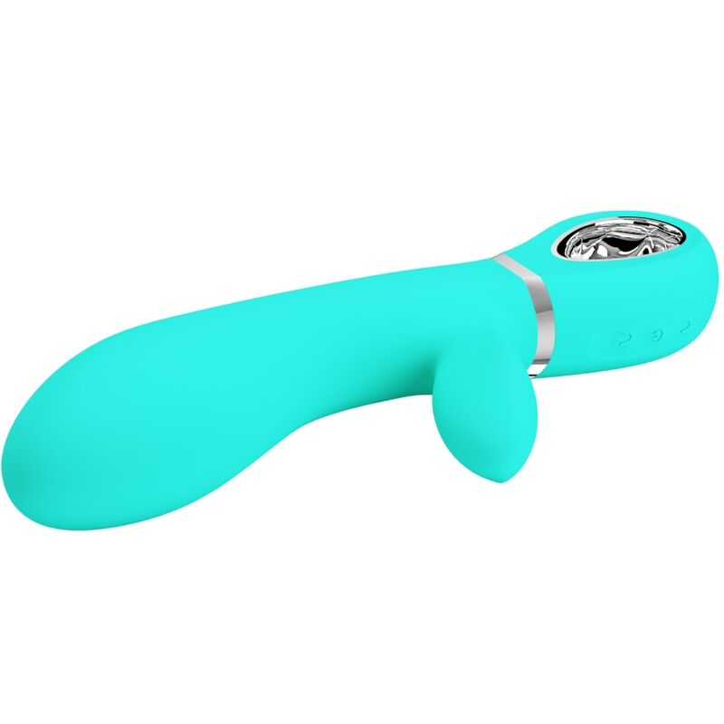 PRETTY LOVE – VIBRATEUR MULTIFONCTION G-SPOT THOMAS VERT AQUA