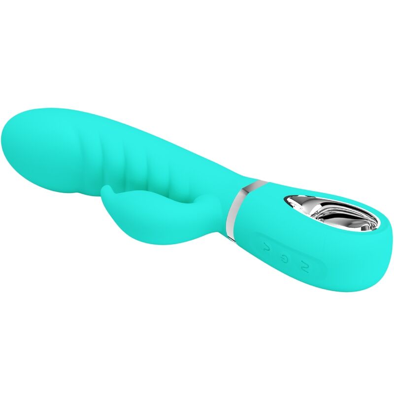 PRETTY LOVE – VIBRATEUR MULTIFONCTION G-SPOT PRESCOTT VERT AQUA