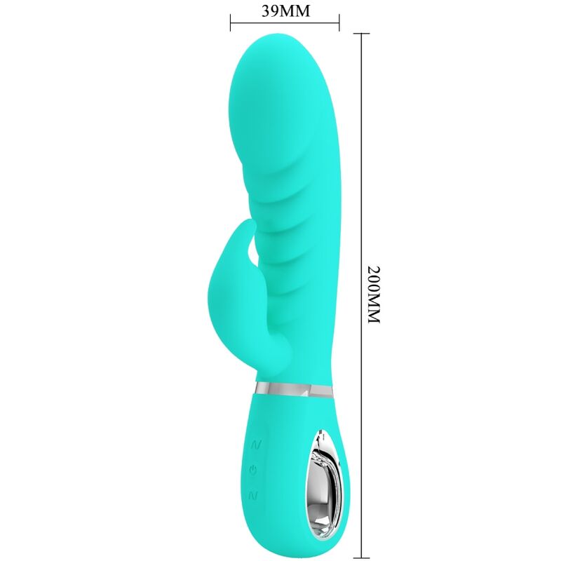 PRETTY LOVE – VIBRATEUR MULTIFONCTION G-SPOT PRESCOTT VERT AQUA