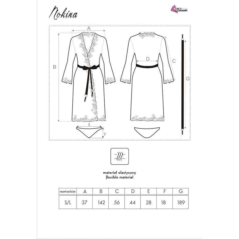 LIVCO CORSETTI FASHION – ROBE NOKINA LC XG055 + CULOTTE NOIR TAILLE UNIQUE