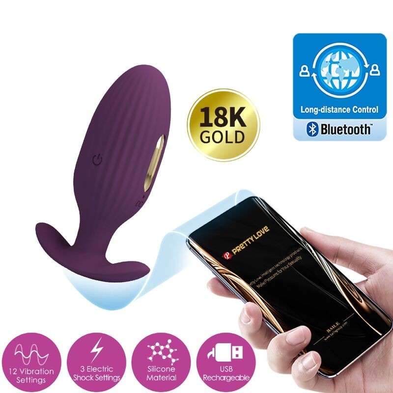 PRETTY LOVE – PLUG ANAL CONTRÔLÉ PAR APPLICATION JEFFERSON VIOLET
