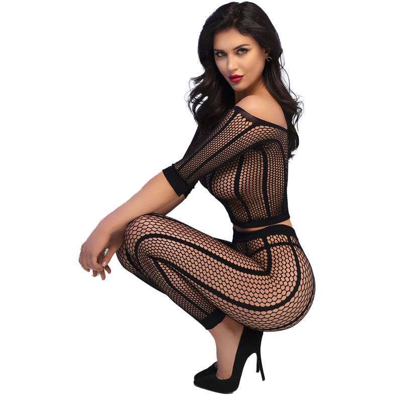 CHILIROSE – CR 4647 TOP  LEGGINS NOIR S/M