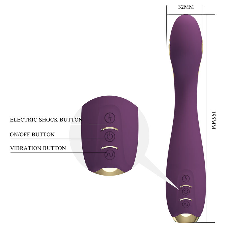 PRETTY LOVE – HECTOR ELECTROSHOCK VIBRATEUR PAR APP CONTROL VIOLET