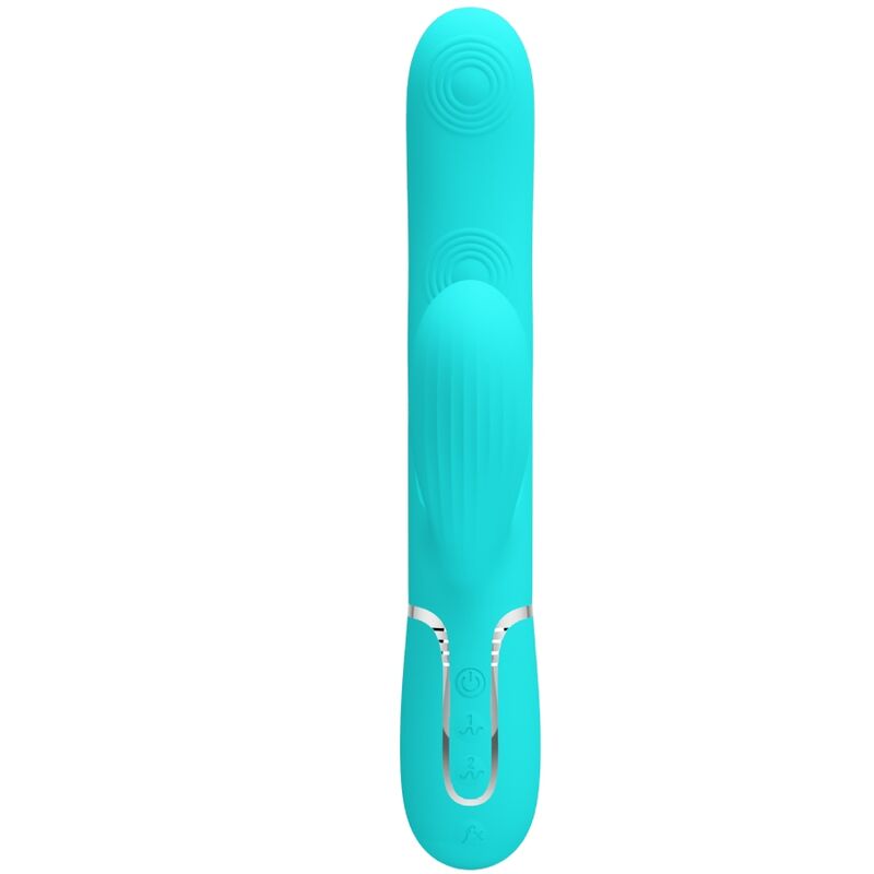 PRETTY LOVE – PERLITA VIBRATEUR MULTIFONCTION 3 EN 1 POINT G VERT AQUA
