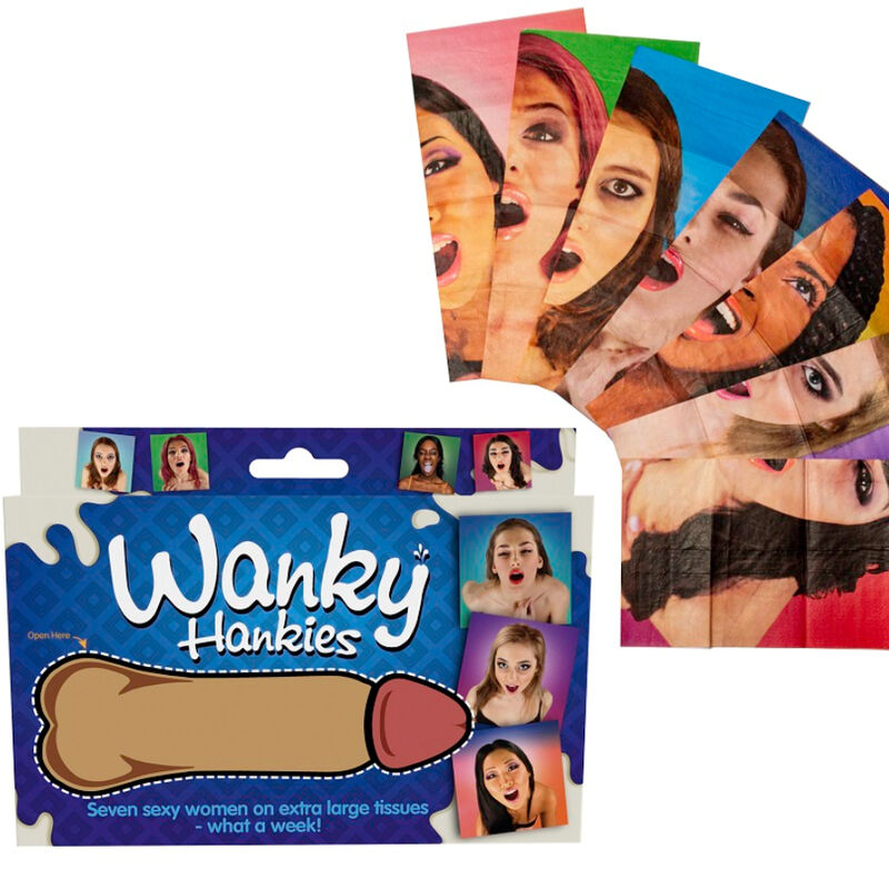 SPENCER  FLEETWOOD – WANKY HANKIES 7 MOUCHOIRS EXTRA LARGES POUR FEMMES