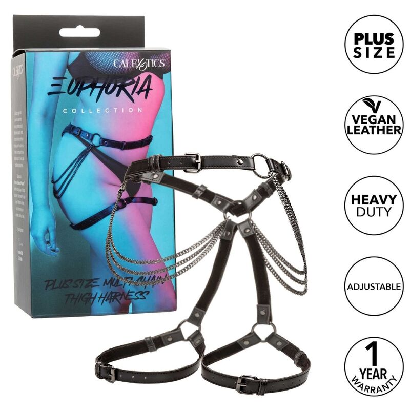 CALEXOTICS – EUPHORIA HARNAIS DE CUISSES MULTI CHAÎNES TAILLE PLUS