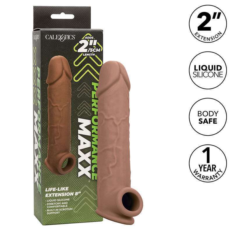 CALEXOTICS – EXTENSION PERFORMANCE MAXX LIFE-LIKE 8 PEAU MARRON