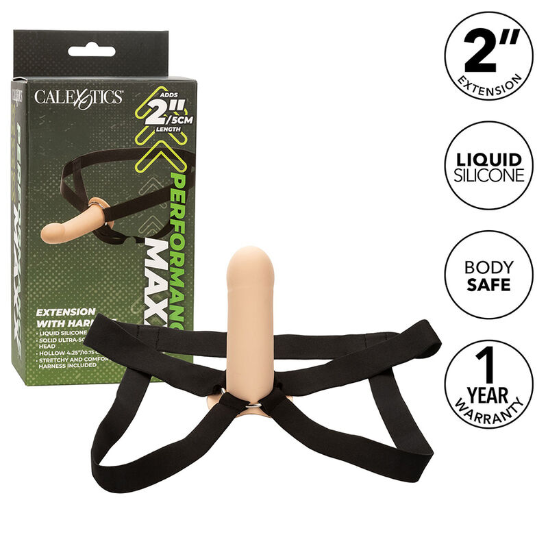 CALEXOTICS – EXTENSION PERFORMANCE MAXX AVEC HARNAIS PEAU CLAIRE