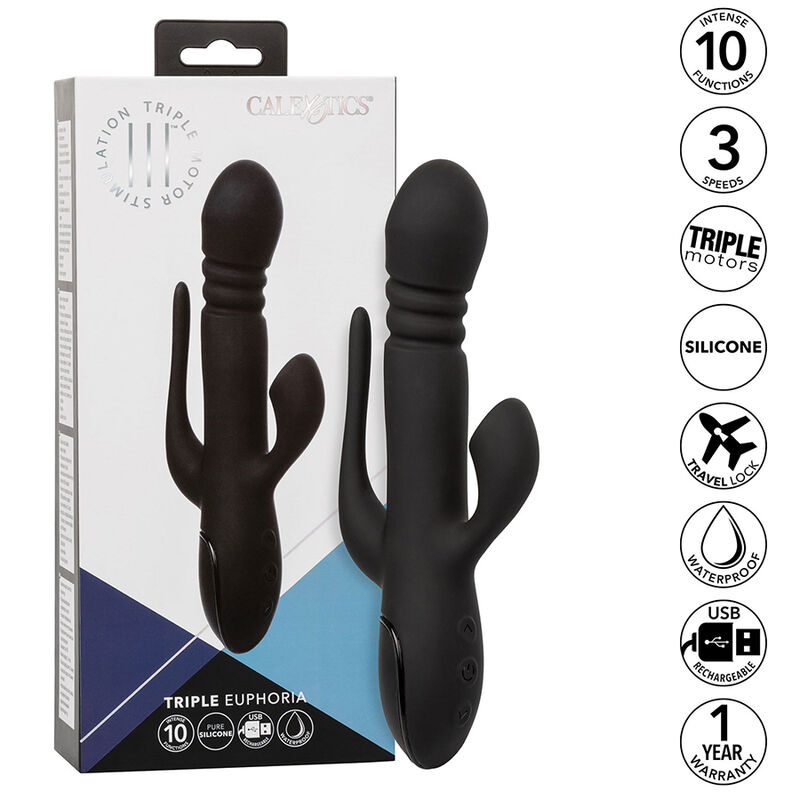 CALEXOTICS – VIBRATEUR TRIPLE EUPHORIA NOIR