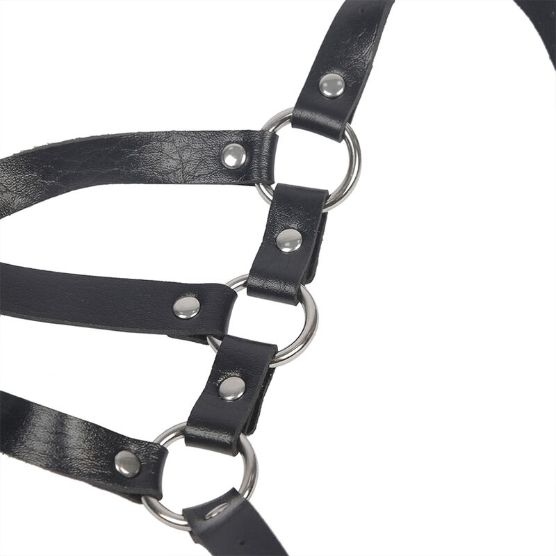 SUBBLIME – HARNAIS CORPS SANGLES AJUSTABLES CUIR NOIR TAILLE UNIQUE