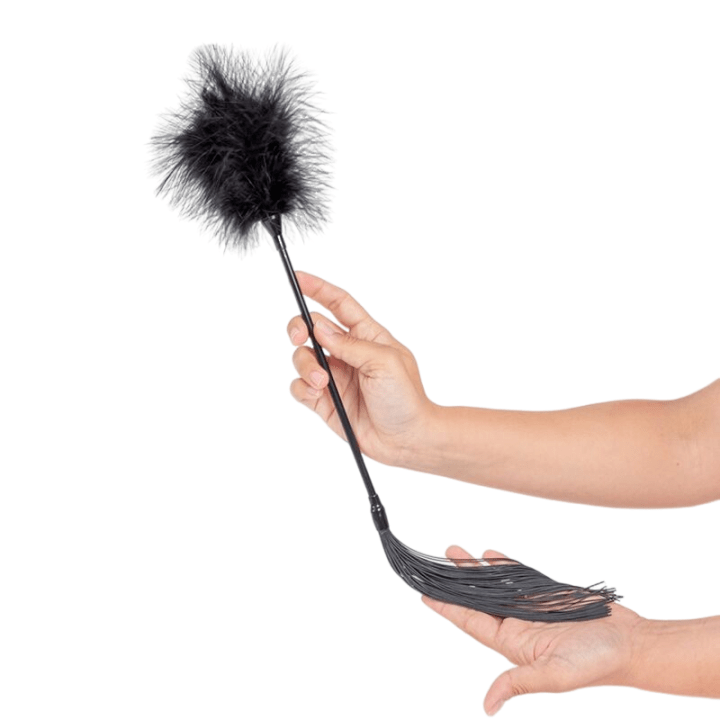 SECRET PLAY – DUSTER + FOUET NOIR