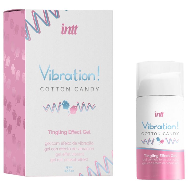 INTT – GEL VIBRATEUR LIQUIDE DE BARBE À PAPA PUISSANT STIMULANT INTIME 15 ML