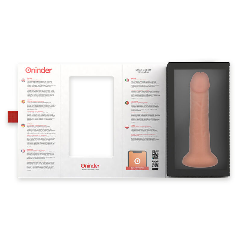 ONINDER – PETIT GODE VIBRATEUR BOGOTÁ 9 VITESSES NATUREL 17.5 CM -O- 4 CM – APPLICATION GRATUITE