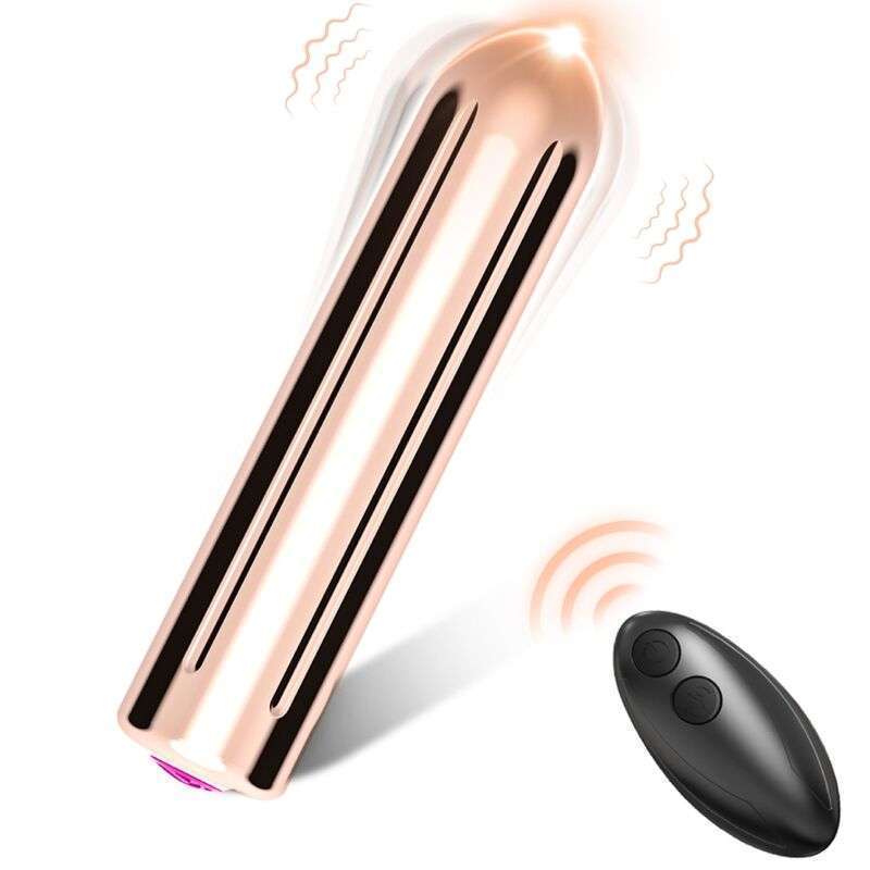 ARMONY – WARHEAD VIBRATOR BULLET TÉLÉCOMMANDE DORÉ 2 CM X 8.8 CM