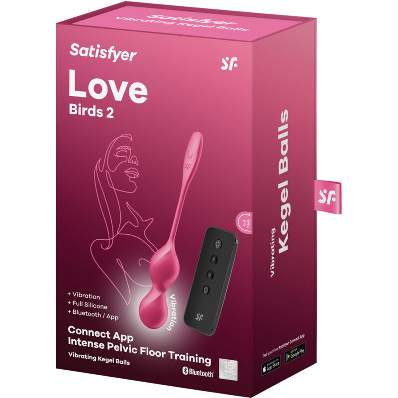 SATISFYER – LOVE BIRDS 2 BALLES VIBRANTES DE KEGEL + APPLICATION GRATUITE