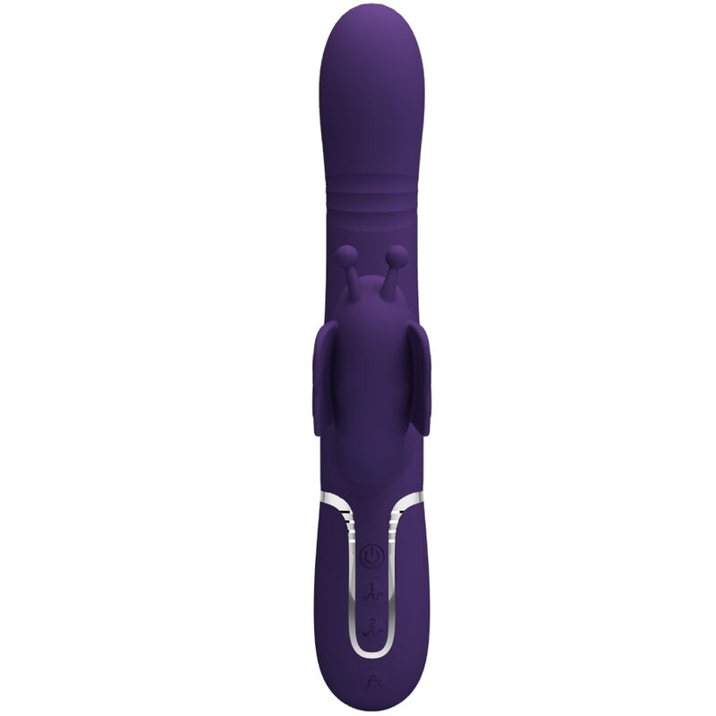 PRETTY LOVE – VIBRATEUR MULTIFONCTION LAPIN 4 EN 1 PAPILLON VIOLET