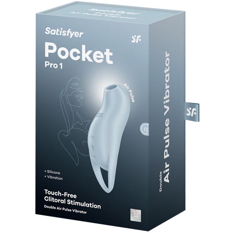 SATISFYER – POCKET PRO 1 STIMULATEUR DE CLITORIS BLEU CLAIR