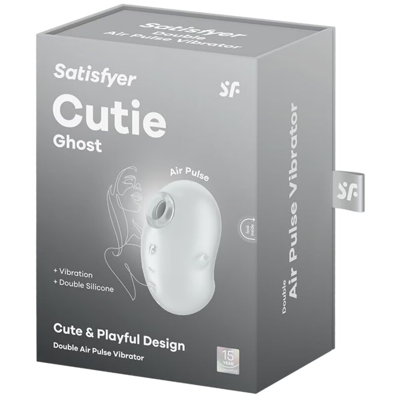 SATISFYER – CUTIE GHOST VIBRATEUR  POSER BLANC