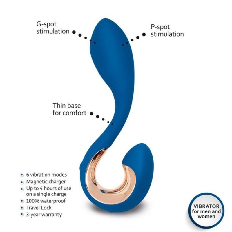 G-VIBE – GPOP 2 VIBRATEUR G ET P POINT BLEU INDIGO