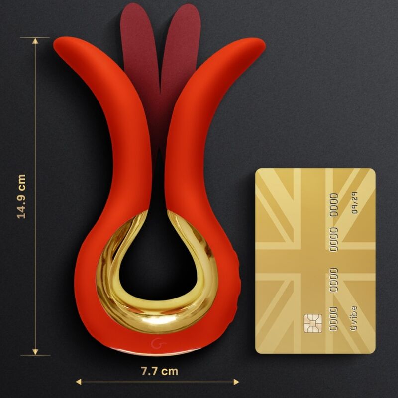 G-VIBE – GVIBE MAXI VIBRATEUR À DEUX EMBOUTS FLEXIBLES CORAIL