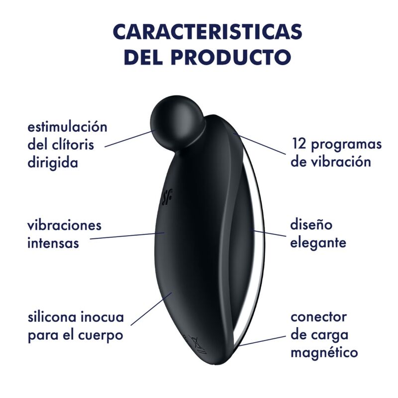 SATISFYER – SPOT ON 2 VIBRATEUR LAY-ON NOIR